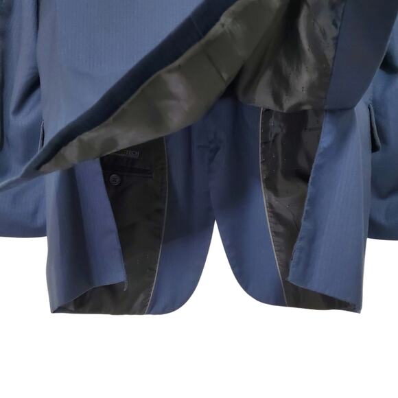 Karl Mitchell Microtech Performance Stretch Subtle Pinstripe Blazer Suit Jacket - Picture 6 of 11